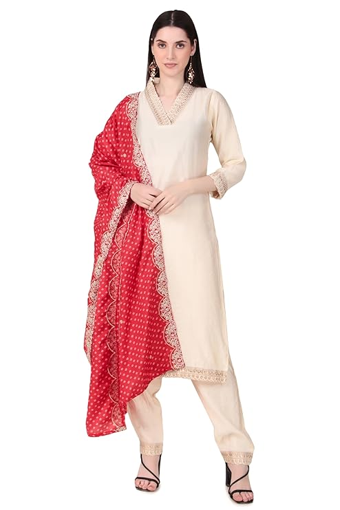 Women Embellished Kurta & Pants with Dupatta