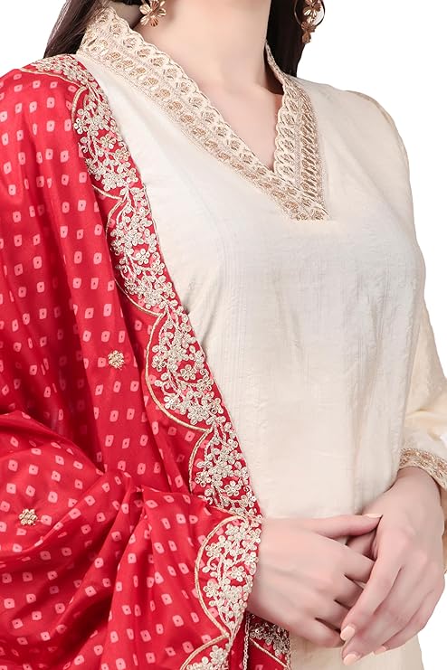 Women Embellished Kurta & Pants with Dupatta