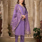 Women Embroidered Straight Kurta Set with Dupatta