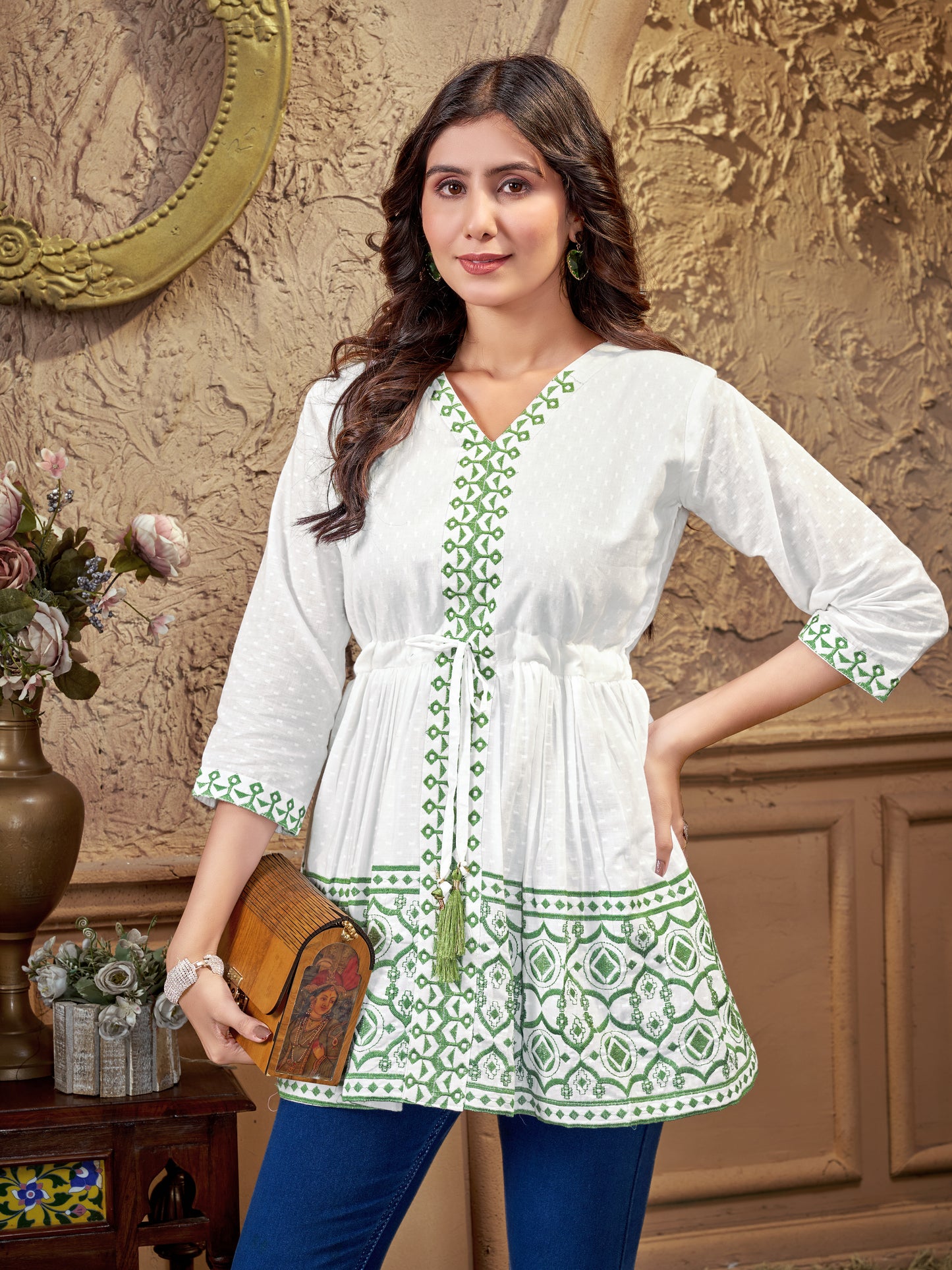 Women Embroidered Slim Fit Tunic