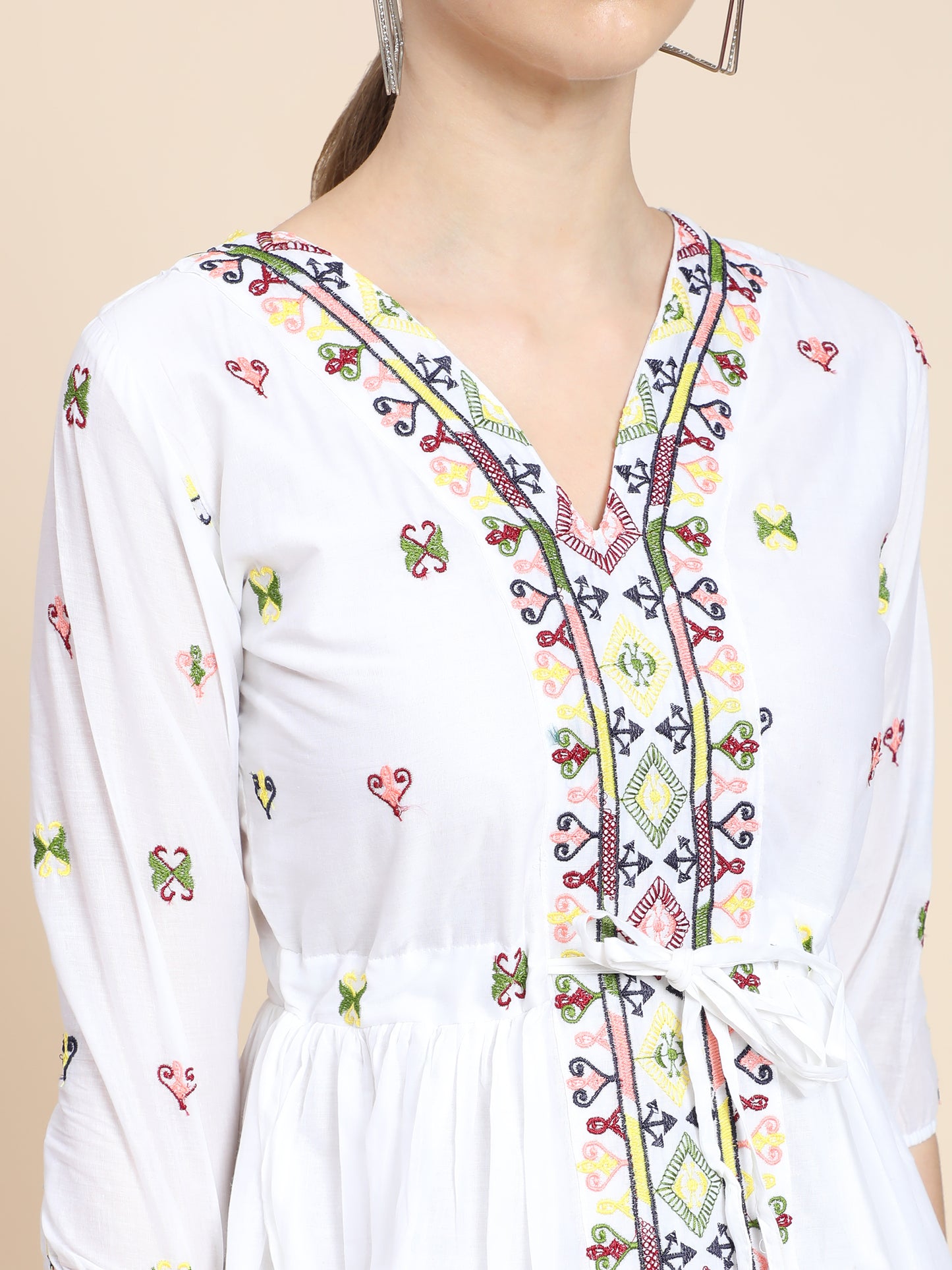 royalica Embroidered White Tunic